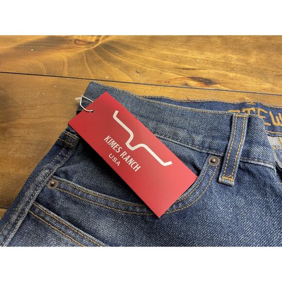 Kimes Ranch Men's Stewart Jeans Blue 100% Cotton Straight Leg 34x36 USA Made NWT - Picture 5 of 13